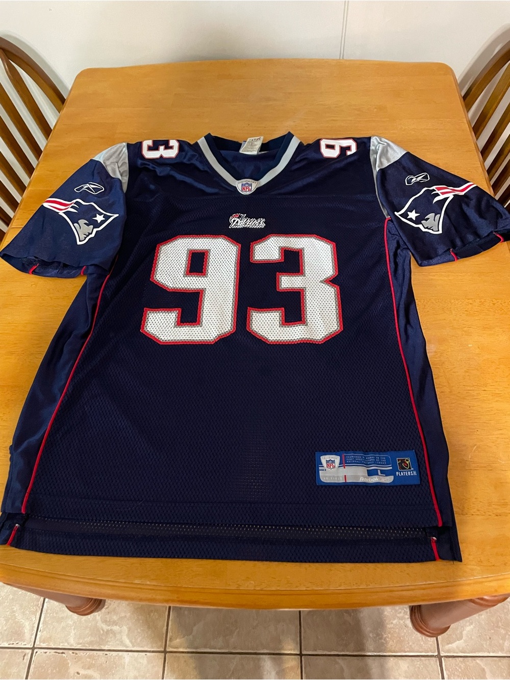 Vintage Reebok NFL New England Patriots Richard Seymour #93 Jersey - Sz L